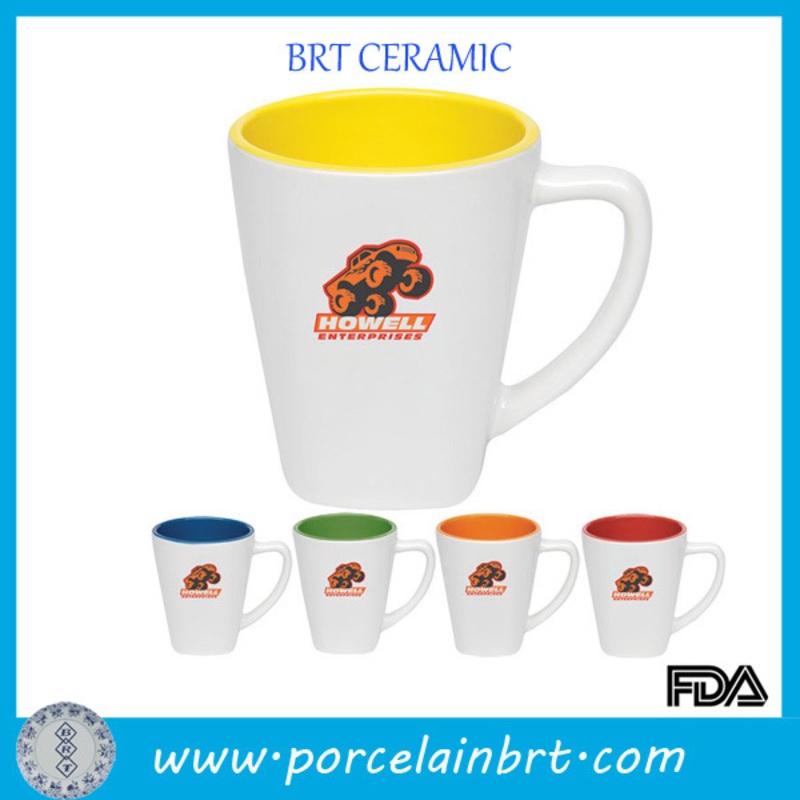 White Wholesale Color Inside Ceramic Drinking Cup Tea Coffee Mugs with Handle – Ceramic Cup and Drinking Cup price