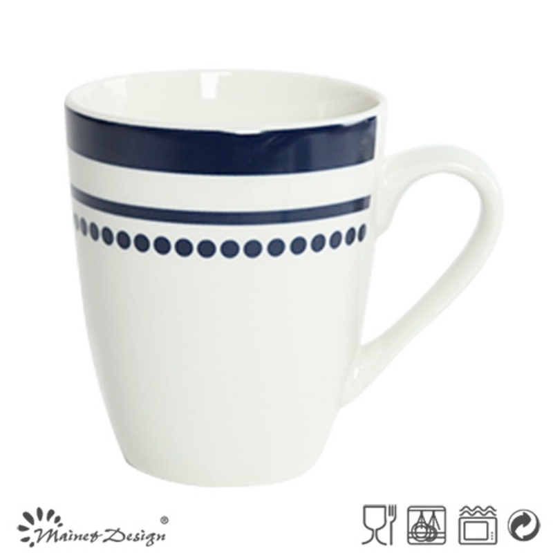 13oz Porcelain Mug with Blue Decal Simple Design – Ceramic Mug and Coffee Mug price