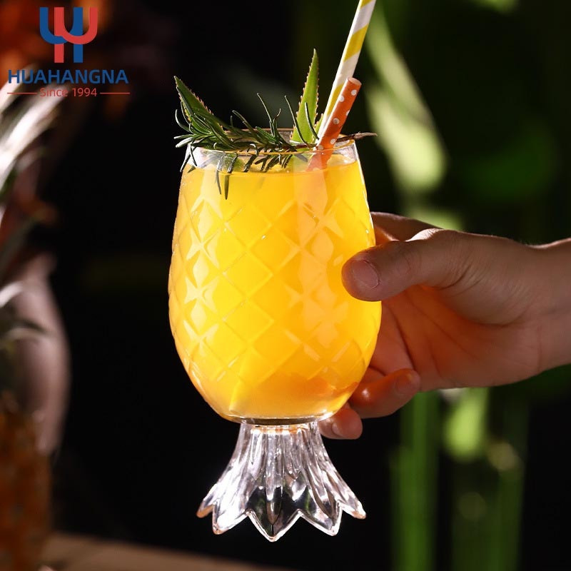 440ml 15.5oz Individual Pineapple Shape Fruit Juice Drink Glass Cup – Drinking Glass and Water Glass price