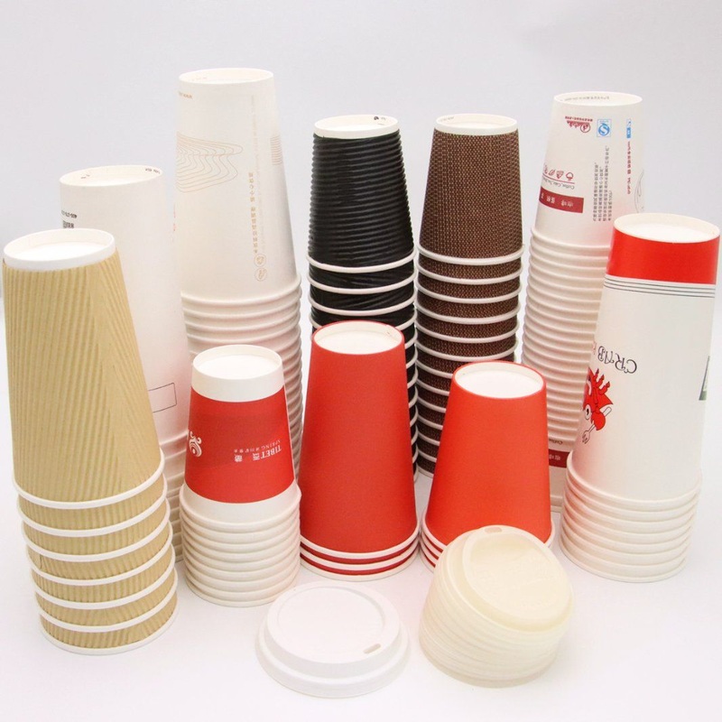 Biodegradable Disposable Coffee Single Double Wall Paper Coffee Cups with Lids – PLA Laminated Cups and Paper Cups price