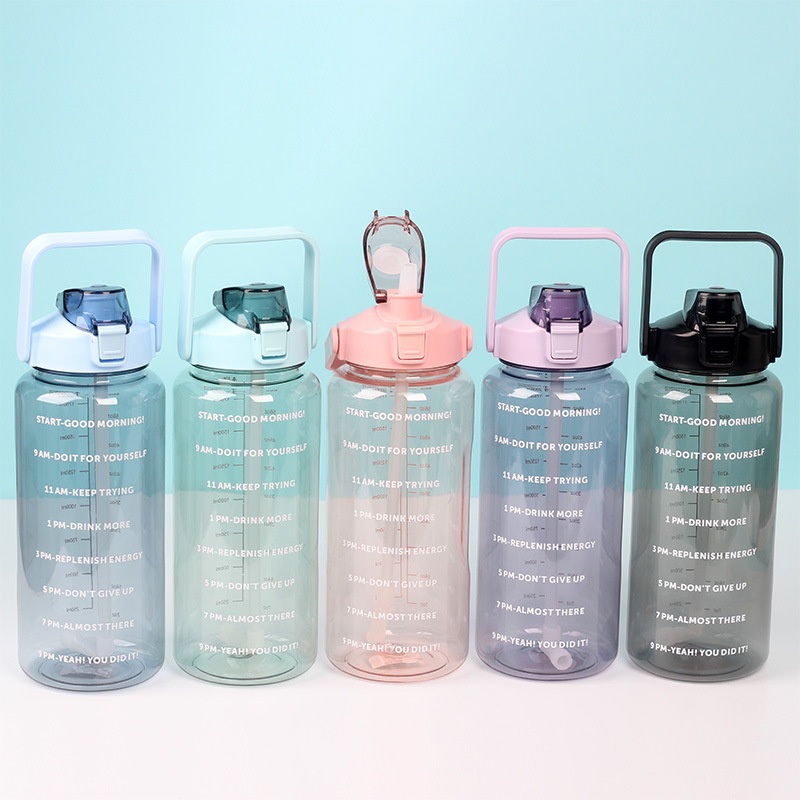 Customized Large Capacity Portable Space Cup Outdoor Sports Travelling Plastic Water 2000ml Bottle – Large Capacity Bottle and Sports Bottle price