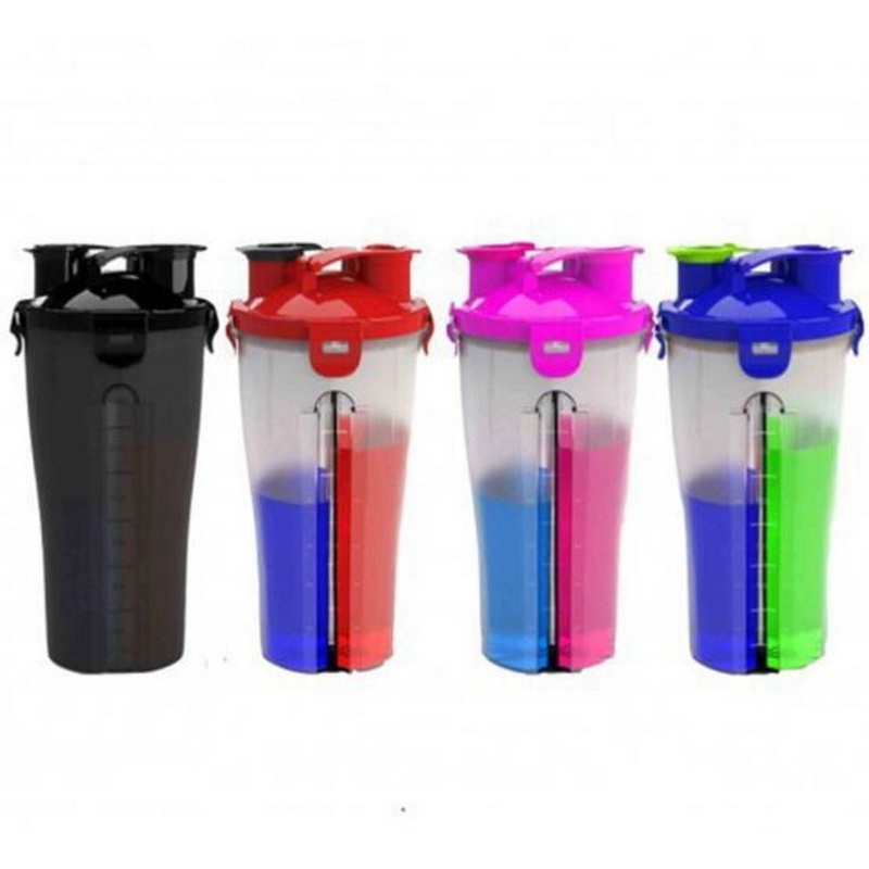 Double Mouth Protein Powder Sports Plastic Shake Cup – Protein Shaker Cup and Plastic Shaker Cup price