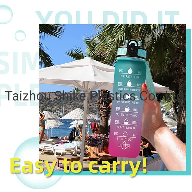 Doyoung Amazon Top Seller Tritan Plastic Gym Fitness Sports 1L 32oz Water Bottle with Motivational Time Marker Flip Top Straw – Tritan Water Bottle and Water Bottle price