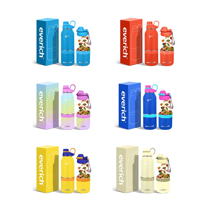 Everich 40oz Double Wall Insulated Stainless Steel 2-in-1 Water Bottle with Handle – Double Wall Stainless Steel and Vacuum Insulated Bottle price