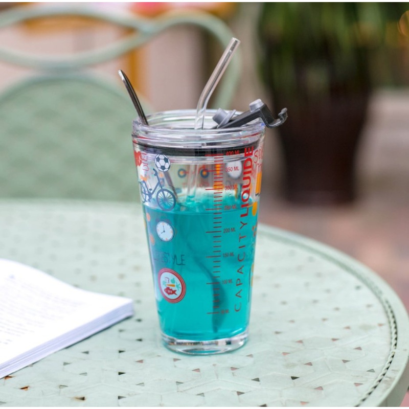 Graffiti Scale Glass Milk Oatmeal Breakfast Cup Heat Resistant Water Cup – Glass Cup and Double Wall Glass Cup price