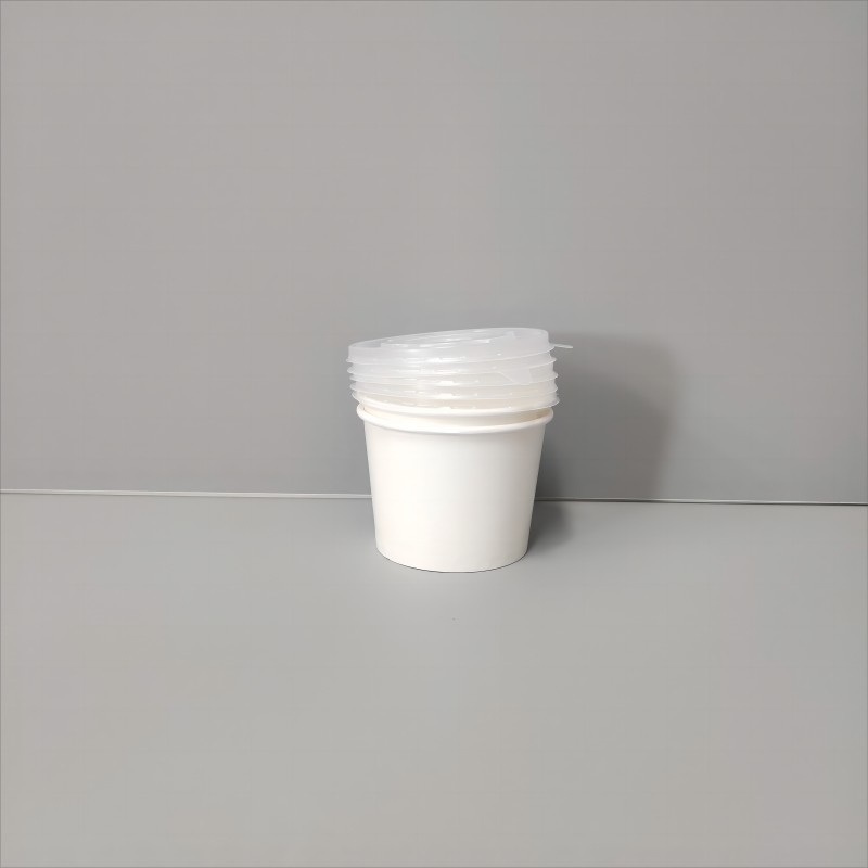 Paper Soup Cups with Paper Lids Hot Soup Kraft White Cardboard Paper Cup – White Cardboard Paper Cup and Paper Soup Cups with Paper Lids price