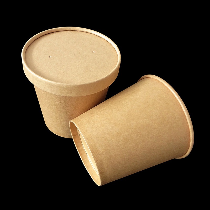 Take-out Soup Cups Round Salad Bowl Circular Boxes with Paper Lid – Take-out Soup Cups and Round Salad Bowl price
