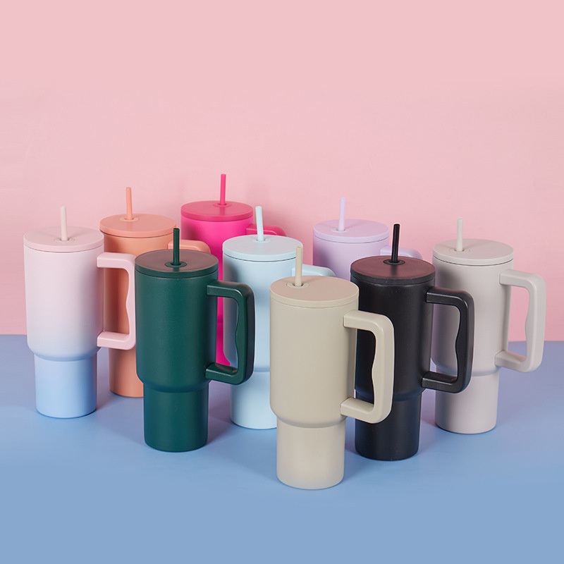 Tumbler with Handle Straw Lid Stainless Steel Coffee Mug – Tumbler and Coffee Mug price