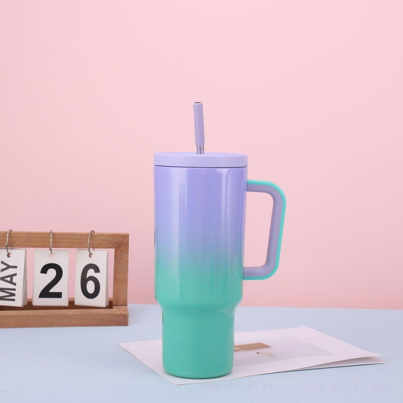 Vacuum Rainbow Paint Straw Cup Stainless Steel – Vacuum Flask and Vacuum Cup price