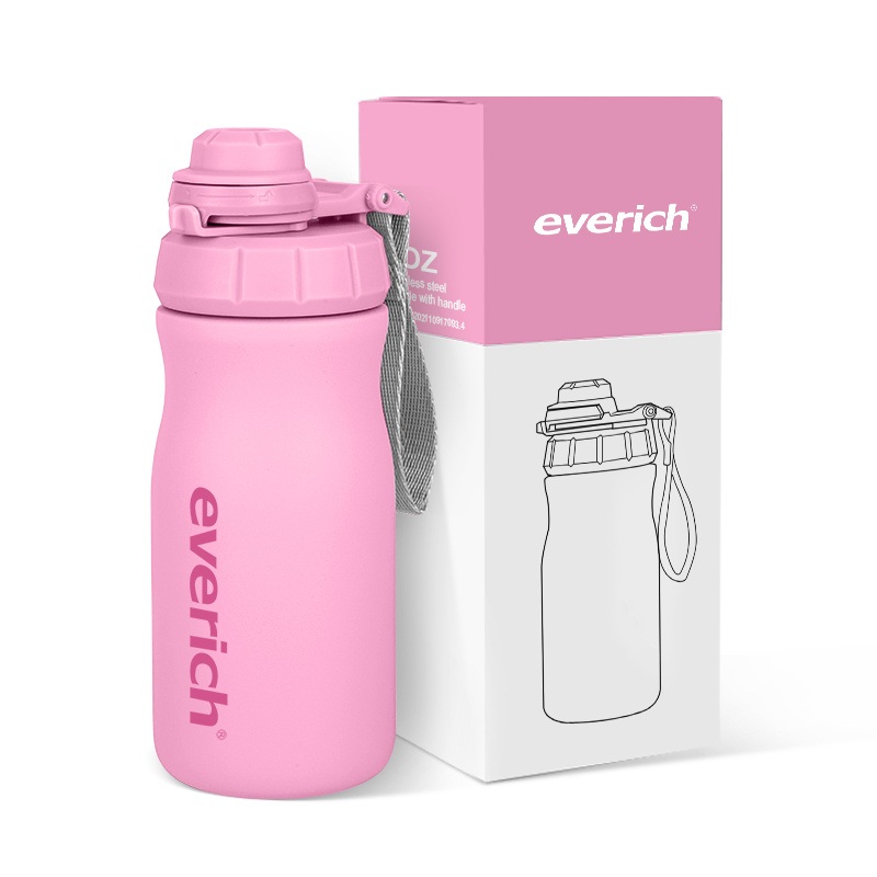 Wholesale Low Price 14oz 18/8 Stainless Steel Water Bottle with 100% Leak-Proof Lock Lid with Strap Handle Direct Drink Spout Lid for School – Stainless Steel Water Bottle and Kids Water Bottle price