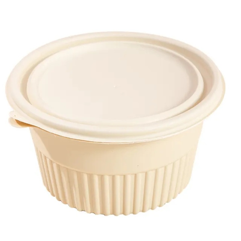 2oz/4oz Disposable Corn Starch Round Salad Bowl to Go Fast Food Bowl Degradable Sauce Portion Cups with Lid – Corn Starch Cup and Eco-Friendly Disposable Cup price