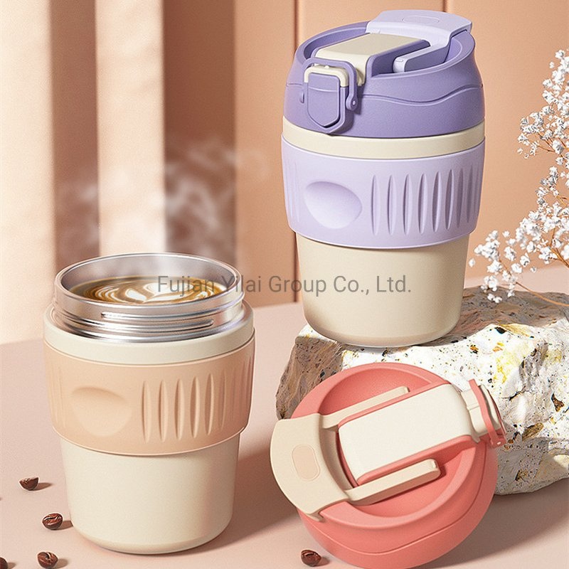 350ml 500ml Double Wall 304 Stainless Steel Coffee Mug with Straw Insulated Car Cup Travel Water Bottle – Stainless Steel Tumbler and Coffee Mug price