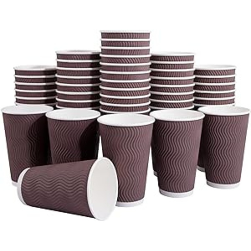 Biodegradable Disposable Coffee Paper Cup Ripple Wall Paper Coffee Cups with Lids – Paper Cup and Food Container price