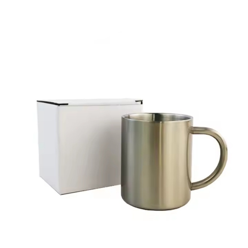 Blank 220ml 300ml 450ml Metal Stainless Steel Metallic Sublimation Cup – Sublimation Cup and Stainlesss Steel Cup price