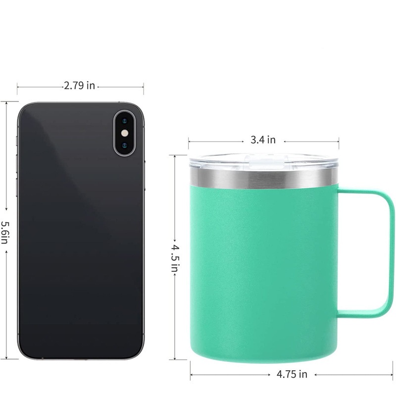 BPA Free 12oz Hot Selling Portable Indoor and Outdoor Stainless Steel Tumbler Cup Insulated Coffee Mug with Handle – Stainless Steel Tumbler Cup and Insulated Coffee Mug price