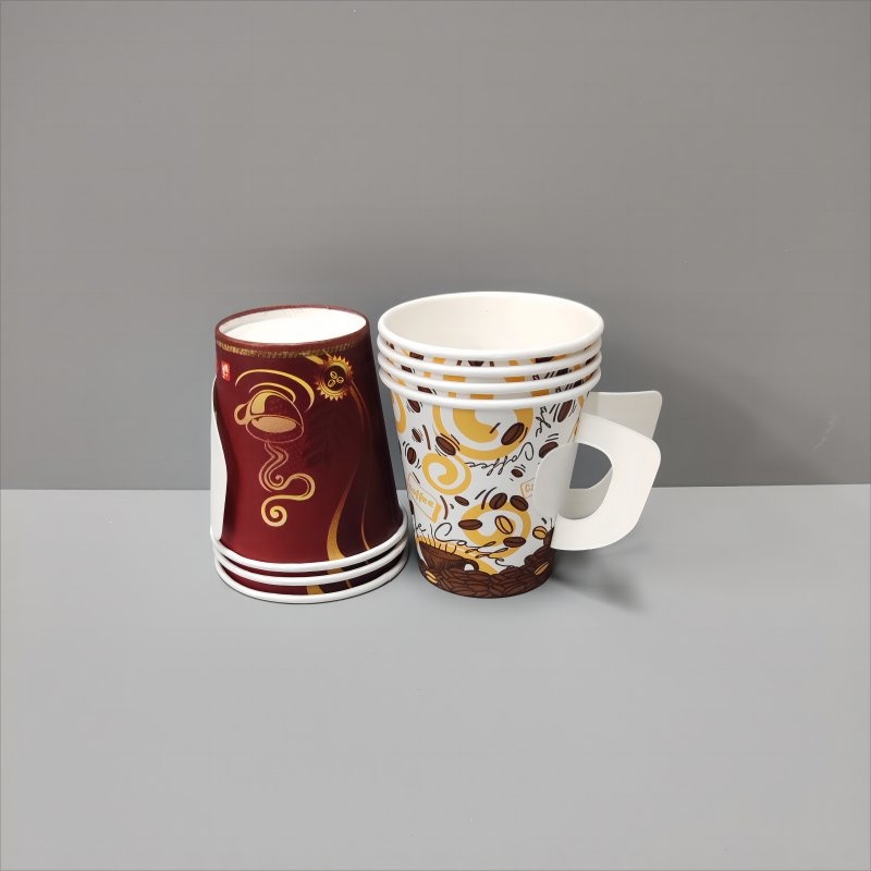 Disposable Party Single Wall Insulation Coffee Paper Cup with Handle – Coffee Paper Cup with Handle and Insulation Coffee Paper Cup price