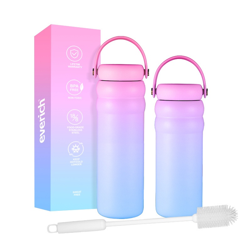 Everich 18oz Cloud Shape Double Wall Stainless Steel Water Bottle with Handle and Lid – Stainless Steel Water Bottle and Double Wall Stainless Steel Bottle price