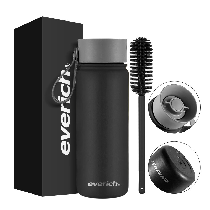 Everich Food Grade Double Wall Stainless Steel Insulate Tumbler with 360 All- Leather Handle BPA Free – Non-Slip Bottle and Stainless Steel Bottle price