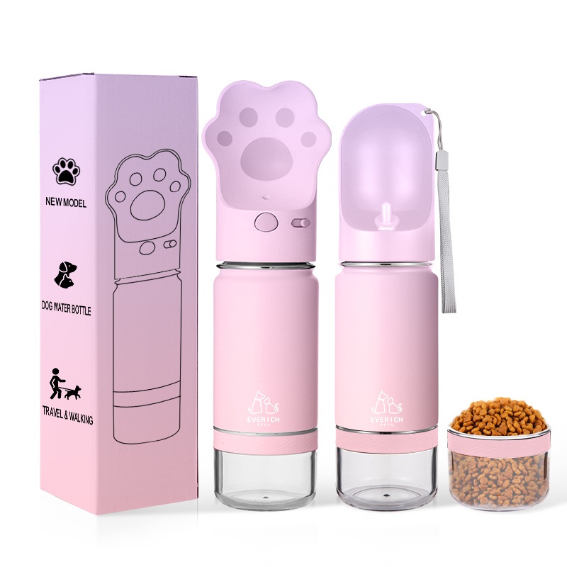 ODM OEM Support Custom Logo Color Package SUS304 18/8 Vacuum Insulated Water Bottle Insulated Flask with Cat Paw Lid Cap – Pet and Pet Water Bottle price