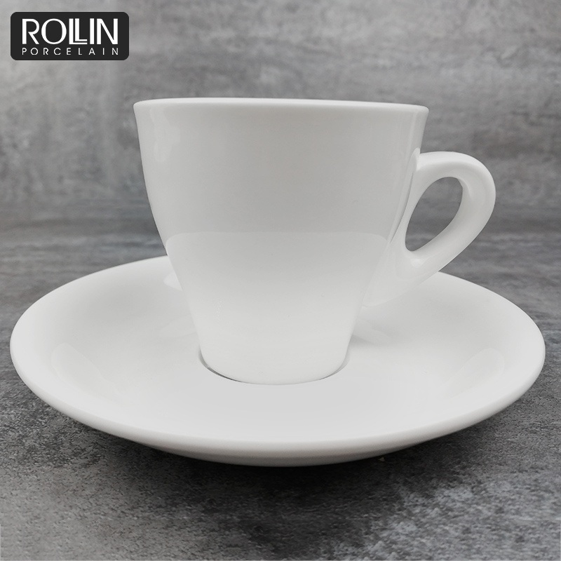 Wholsale 80ml Espresso coffee Cup with Saucer coffee Cup and Saucer – Espresso Coffee Cups and Coffee Cups price