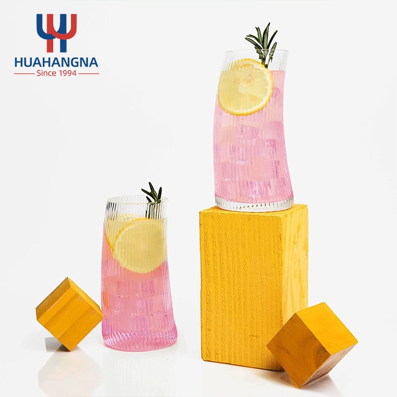 Creative Household Striped Relief Glass Cup Beer Glass Cup – Glass Cup and Striped Cup price