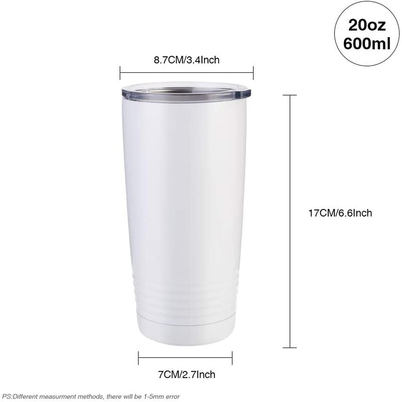 Flat Cup White 20 Oz Stainless Steel Coffee Travel Mug with Lid Sublimation Mug Heat Transfer – Sublimate Car Travel Cup and 20 Oz Stainless Steel Coffee Travel Mug price
