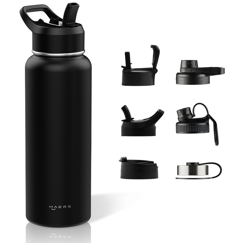 Haers Double Wall Motivational Water Bottle with Straw for Hiking Camping Adventures – Motivational Water Bottle and Straw Hiking Bottle price