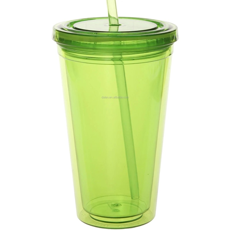 Plastic Tumbler Cups Double Wall Clear Acrylic Straight Plastic Tumbler – Drink Plastic Cup and Plastic Drink Cups with Lids and Straws price