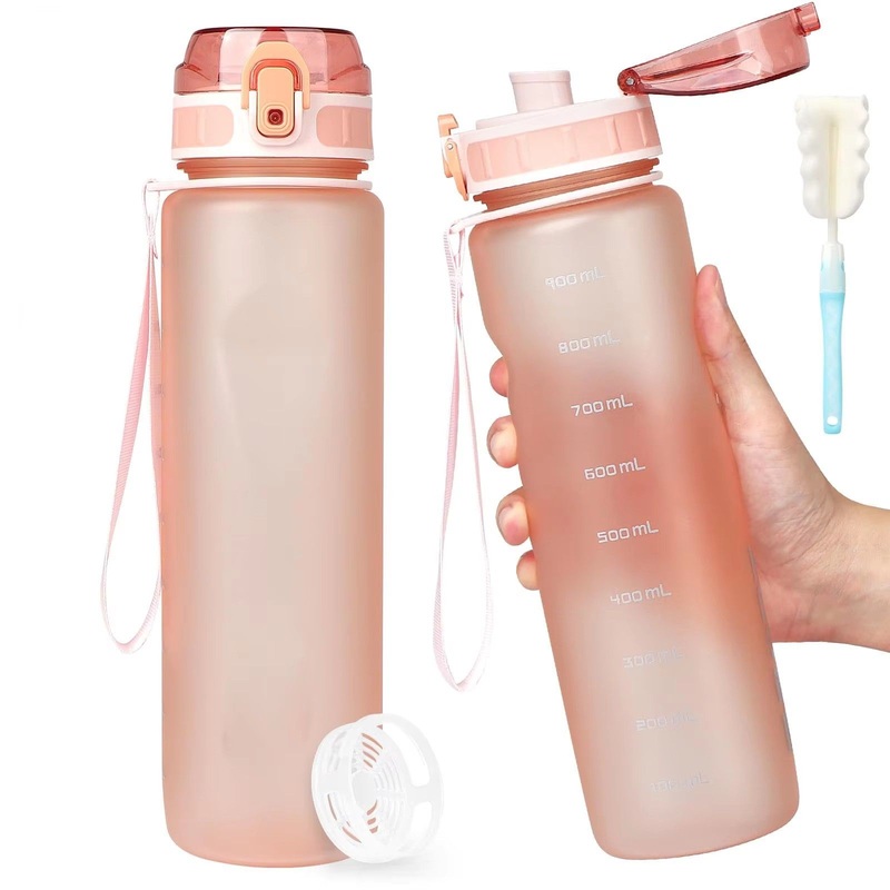 1000ml 500ml Plastic Frosted Tritan BPA Free 1L Sport Kid Gym 32oz Motivational Water Bottle with Custom Logo – Tritan BPA Free Water Bottle and Motivational Water Bottle price