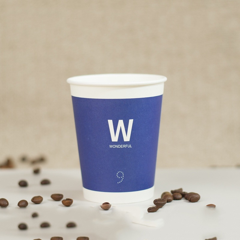Aqueous Coating Printed Disposable Paper Coffee Cups Double Wall Compostable Paper Cups with Lids – Paper Cup and Kraft Paper Cup price