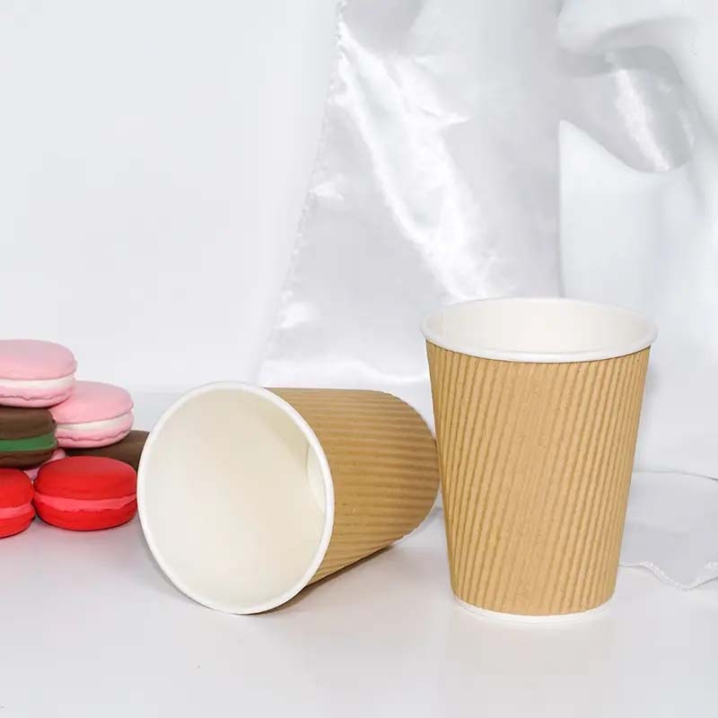 Coffee & Tea Shops Heat-Insulating Disposable Corrugated Coffee Paper Cups – Hot Coffee Cups and Paper Cups price