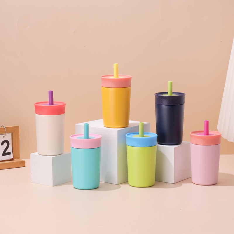 Customized Stainless Steel12oz Insulated Travel Tumbler Custom Kids Water Bottle Cup Mug with BPA Free Spill Resistant Lid and Flexible Straw for School – Travel Mug and Stainless Steel Mug price