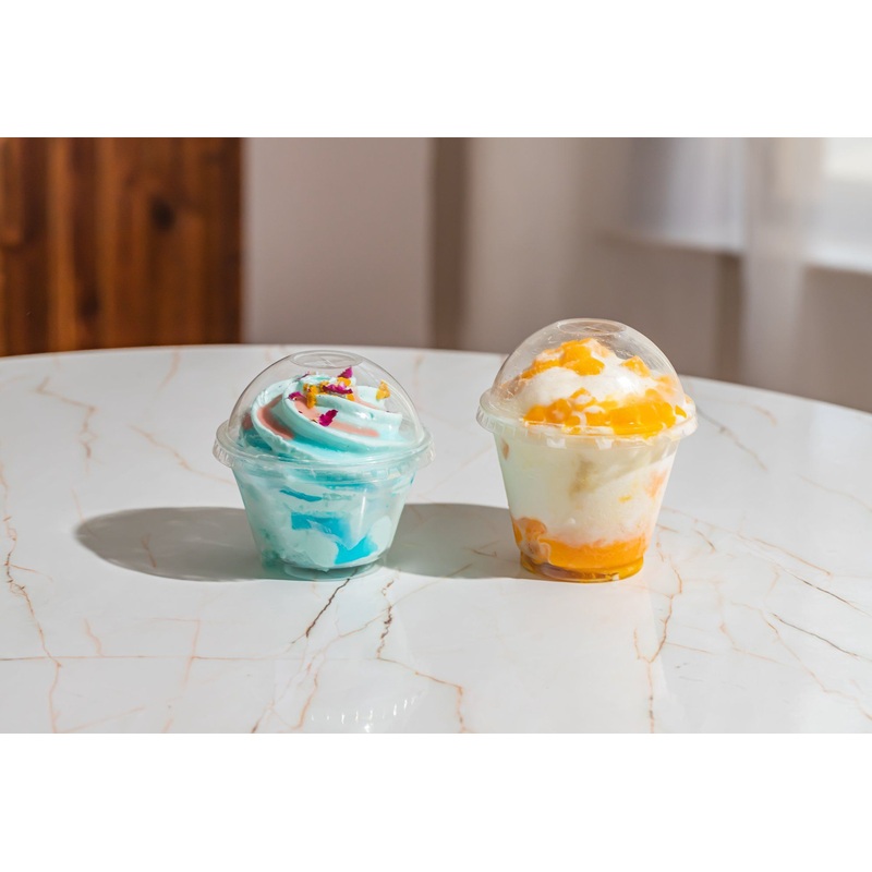 Disposable 100ml 200ml 300ml 350ml Ice Cream Cup Packaging Yogurt Pudding Plastic Jar Mousse Cake Dessert Containers with Inner Lids – Plastic Cup and Disposable Cup price