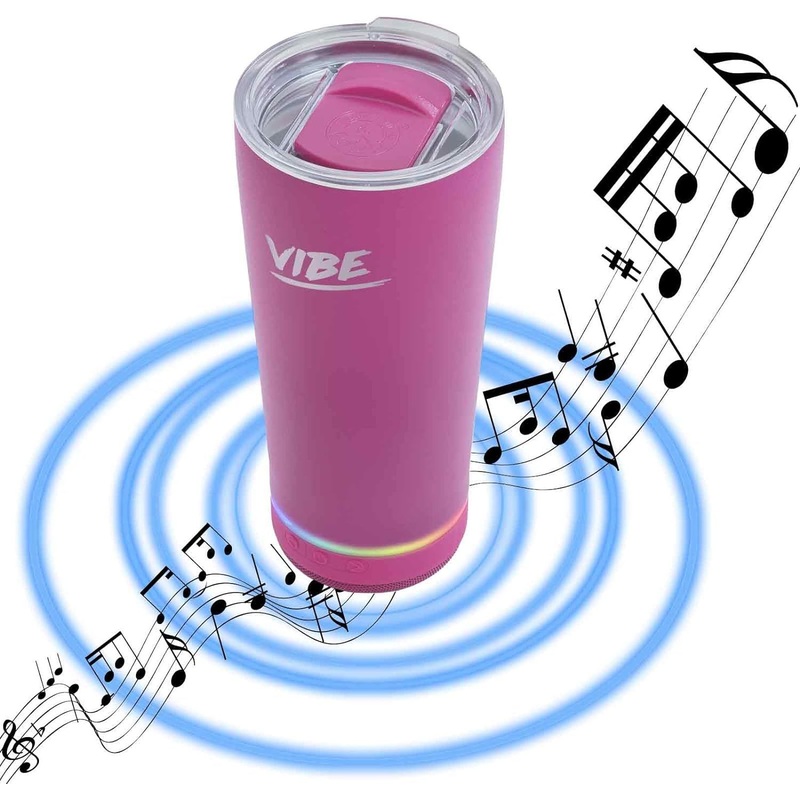 Ds-8813 Vibe Speaker Tumbler, 1000mAh Battery with Ipx67 Water Resistant & 3.7W Speaker 28.0 Ounces, Grey18.0 Ounces Sport with Straw Custom Logo Double Wall – 2024 New Design Bluetooth Speaker Water Bottle and Amazon Hotsale Beast Water Tumbler Music Bot