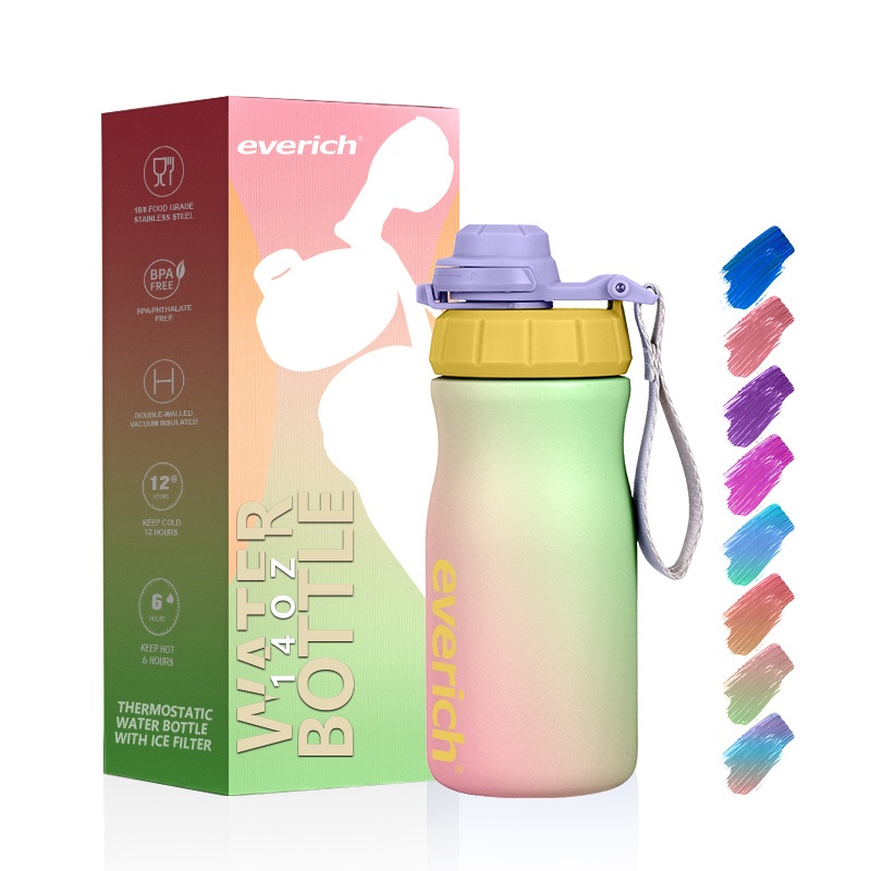 Everich New Vacuum Insulated Kids Water Bottle Custom Lock Lid Wholesale Stainless Steel Sport Water Bottles Custom – Kids Water Bottle and Children Drinking Bottle price