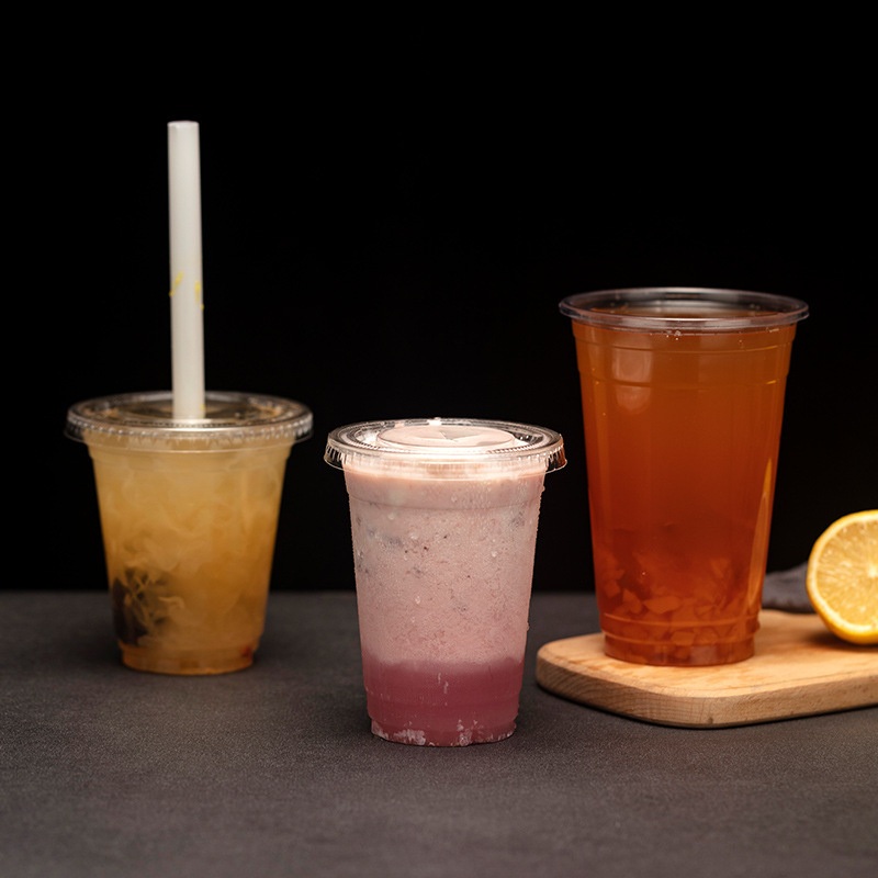 Fuling Disposable Plastic Cup Clear Pet Iced Coffee Clear Cold Drink Plastic Cup with Lid – Plastic Cups and Disposable Bubble Tea Cup price