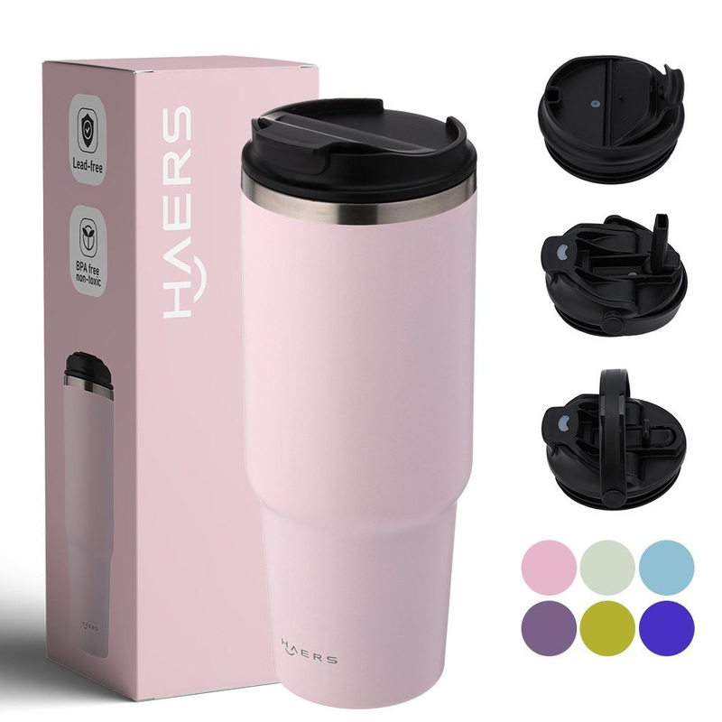 Haers Custom Logo Color Insulated Mug 8/18 Stainless Steel Coffee Tumbler with 2 in 1 Lid – Insulated Tumbler and Stainless Tumbler price