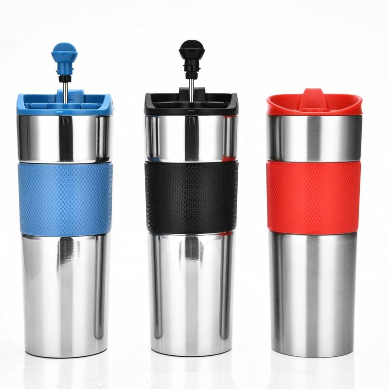 Hot Sale Double Wall Vacuum Insulated Stainless Steel Thermos French Press Coffee Cup Tumbler – Coffee Press and Travel Coffee Pot price