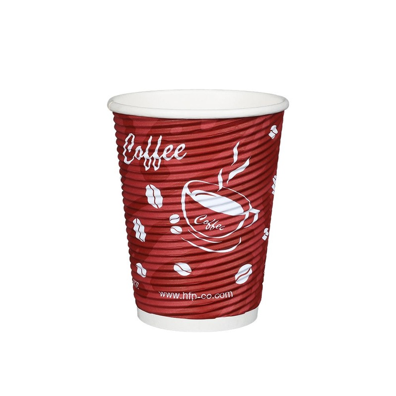Manufacturer Wholesale Customized 8 Oz 12 Oz 16 Oz Disposable Ripple Triple Wall Insulated Kraft Paper Cups – PE Laminated Cup and Paper Cup price