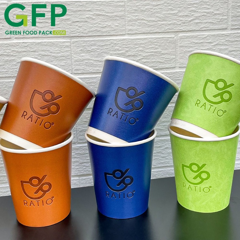 New Design Customer Logo 8/10/12/16/20oz Double Wall Paper Cups for Hot Drinks Custom Disposable Leather Printed Paper Coffee Cup – Paper Cup and Coffee Cup price