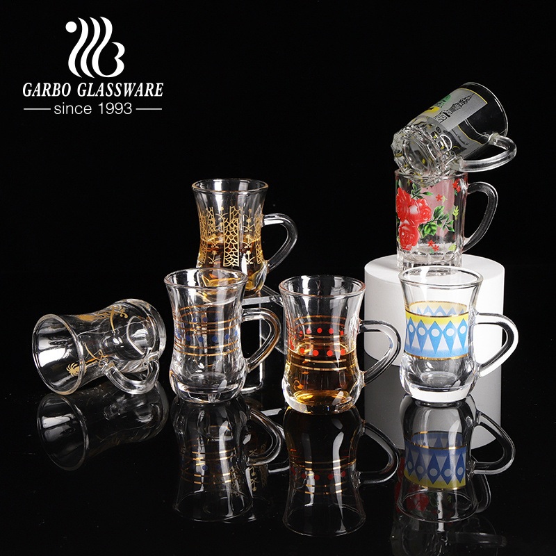 Premium Small Tea Cup Set with Custom Print and Saucer Elegant Glass Tumbler for Tea and Coffee – Tea Mug and Coffee Tea Mug price