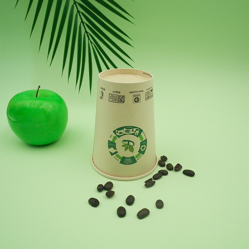 Wm1444 Compostable 8oz PLA Single Wall Paper Cups for Hot Drink Eco-Friendly Logo Printing Paper Coffee Cup with Lid – Coffee Paper Cup and Disposable Paper Cup price
