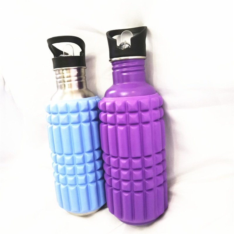 Yoga Sport Stainless Steel EVA Foam Massage Roller Water Bottle – Stainless Steel Water Bottle and Sport Water Bottle price