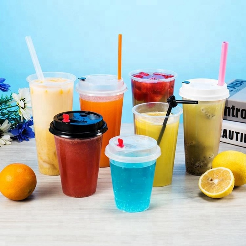 360/500/600/700/1000ml PP Disposable Drinking Cup Plastic Bubble Tea Cup – Cup and Disposable price