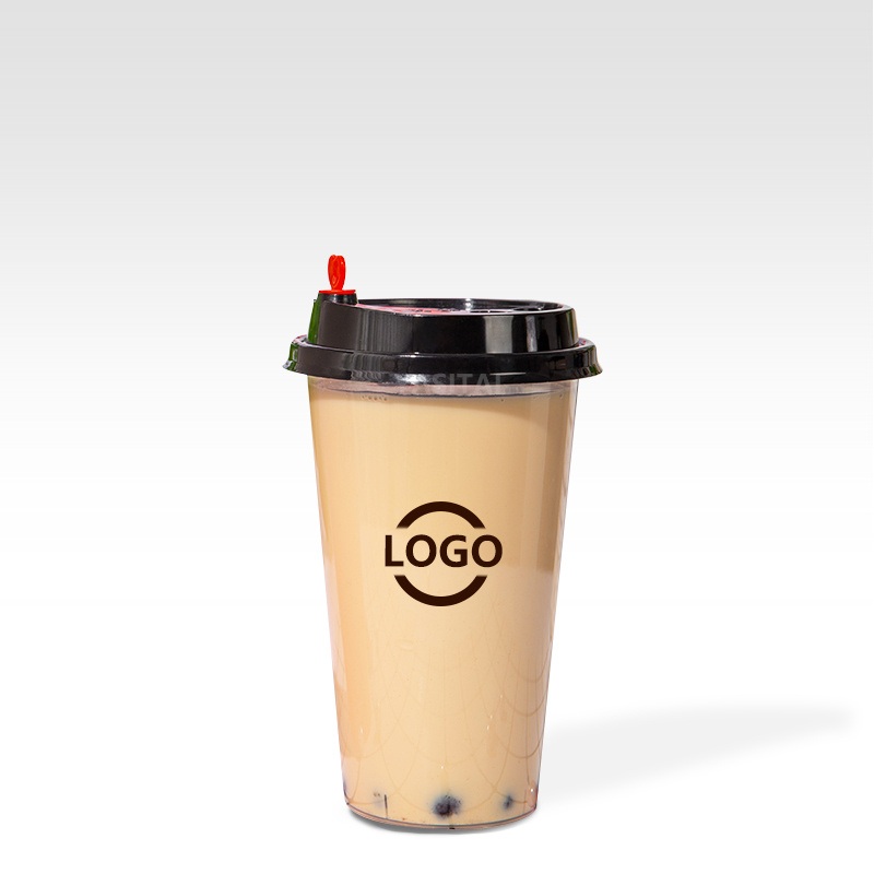 500ml 700ml Plastic Cups with Lids Take Away PP Injection Clear Miketea 16oz 24oz Cup – PP Injection Cup with Lid and Bubble Tea PP Injection Cup price