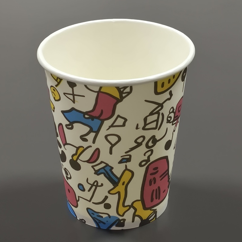 8oz Customized Logo Tea Coffee Take Away Drink Single Paper Cup – 8oz Paper Cup and Customized Logo price