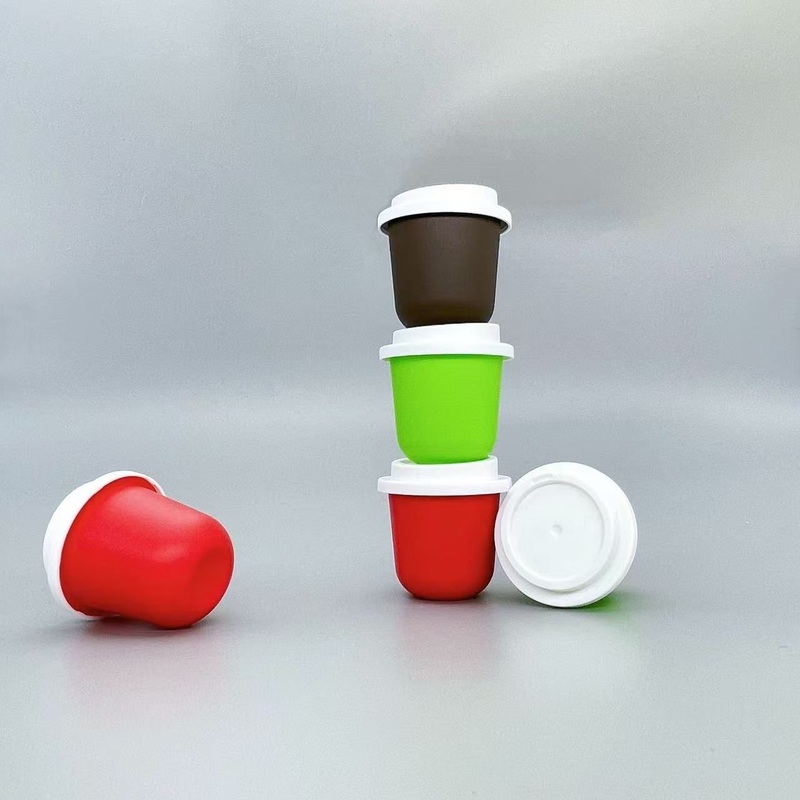 Creative Disposable Plastic PP Coffee Capsule Cup Mini Small Can Cup Coffee Espresso Outer Packaging Cup – Cup and Plastic Cup price