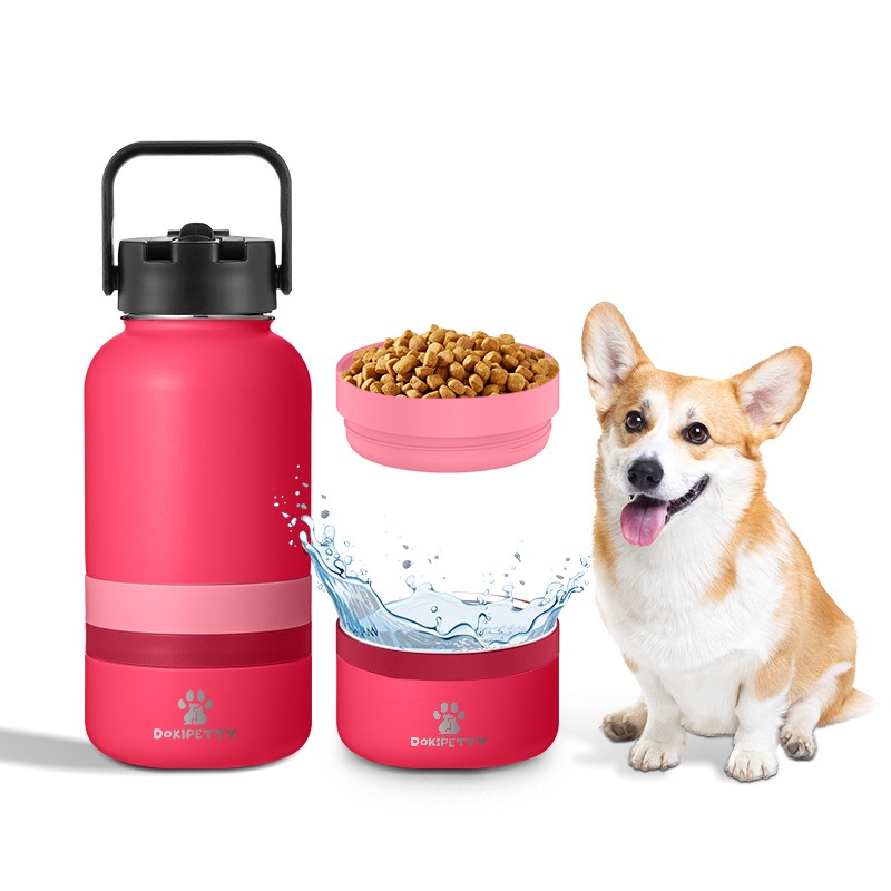 Customization Support High Quality 304 Stainless Steel Pet Product Water Bottle with Bowl – Pet Product and Pet Bottle price