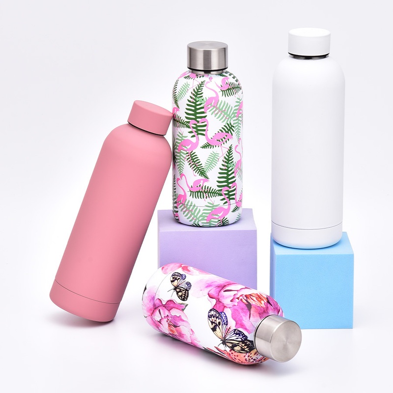 Double Wall Custom Logo Vacuum Insulated Small Mouth 350ml 500ml 750ml 1000ml Small Mouth Stainless Steel Water Bottle – Stainless Steel Water Bottle and Small Mouth price