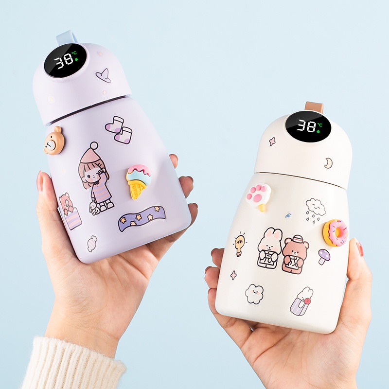 Intelligent Display Temperature Cup 304 Stainless Steel Cute Kids Children Baby Student Adult Big Belly Cup – Vacuum Cup and Thermos Cup price